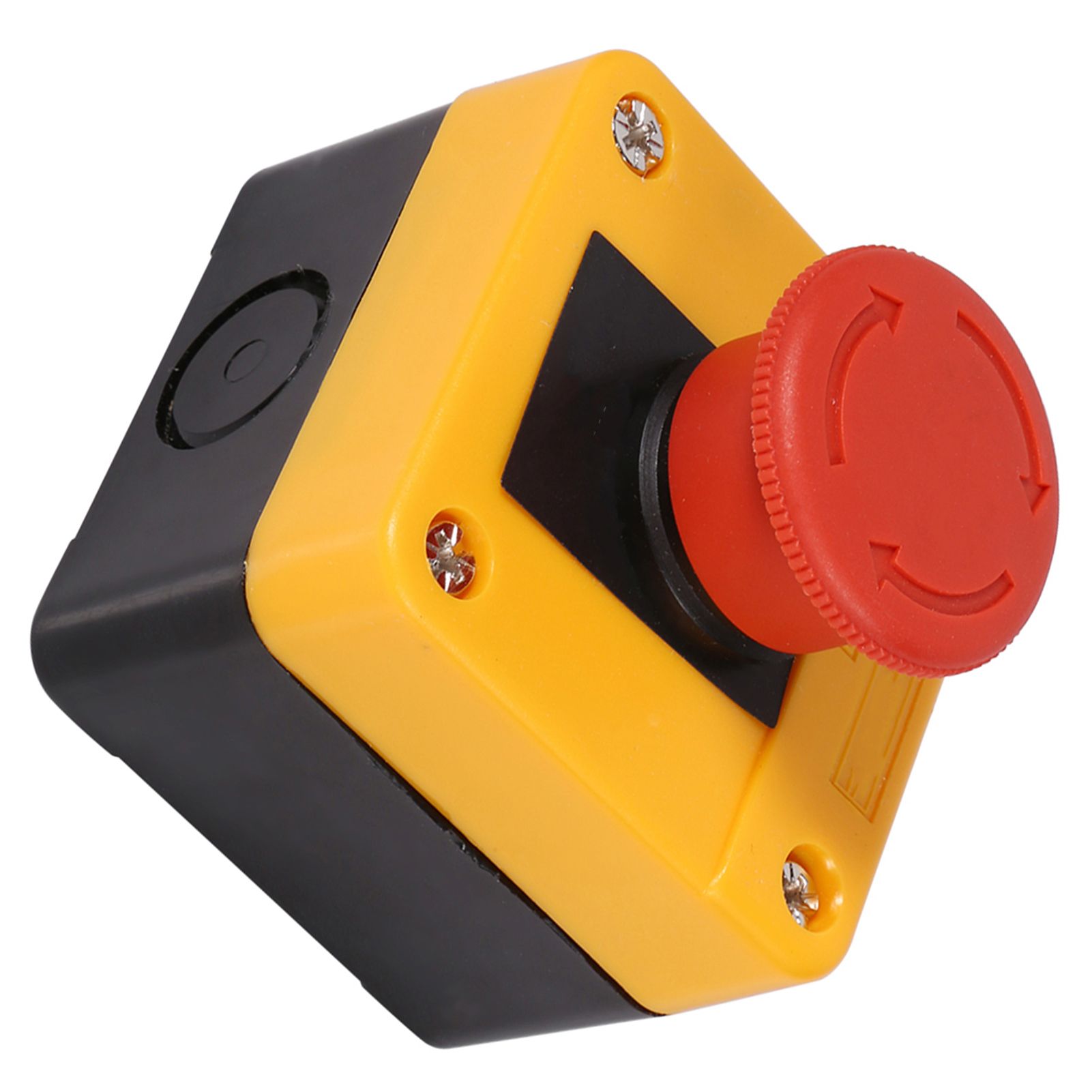 1Pc 660V 10A Plastic Shell Red Sign Emergency Stop Mushroom Push Button Switch New view 13