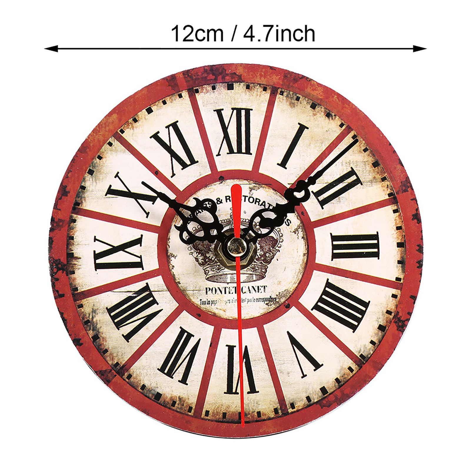 1Pc Artistic Creative European Style Round Antique MDF Home Office Wall Clock view 3