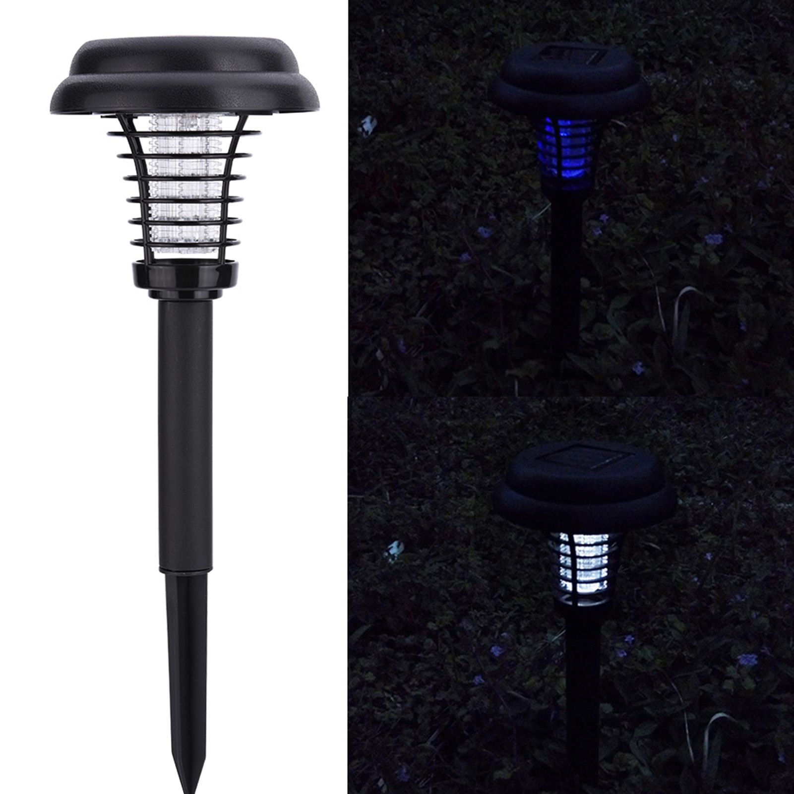 Solar Power Insect Trap Electronic Mosquito Bugs Killer LED Light Outdoor view 9