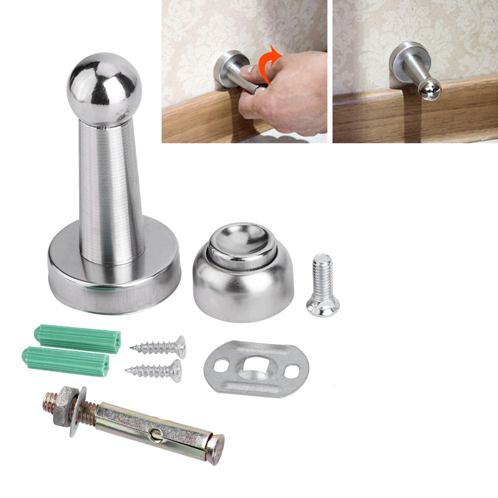 New Heavy Duty Stainless Steel Strong Magnetic Door Stopper Powerful Bedroom view 8