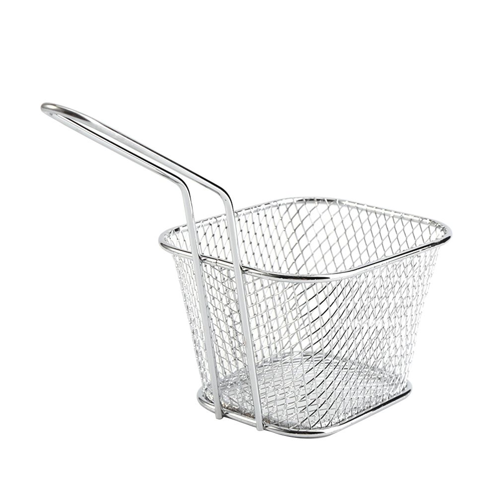 8Pcs Mini Stainless Steel Chips Deep Fry Baskets Food Presentation Strainer view 3