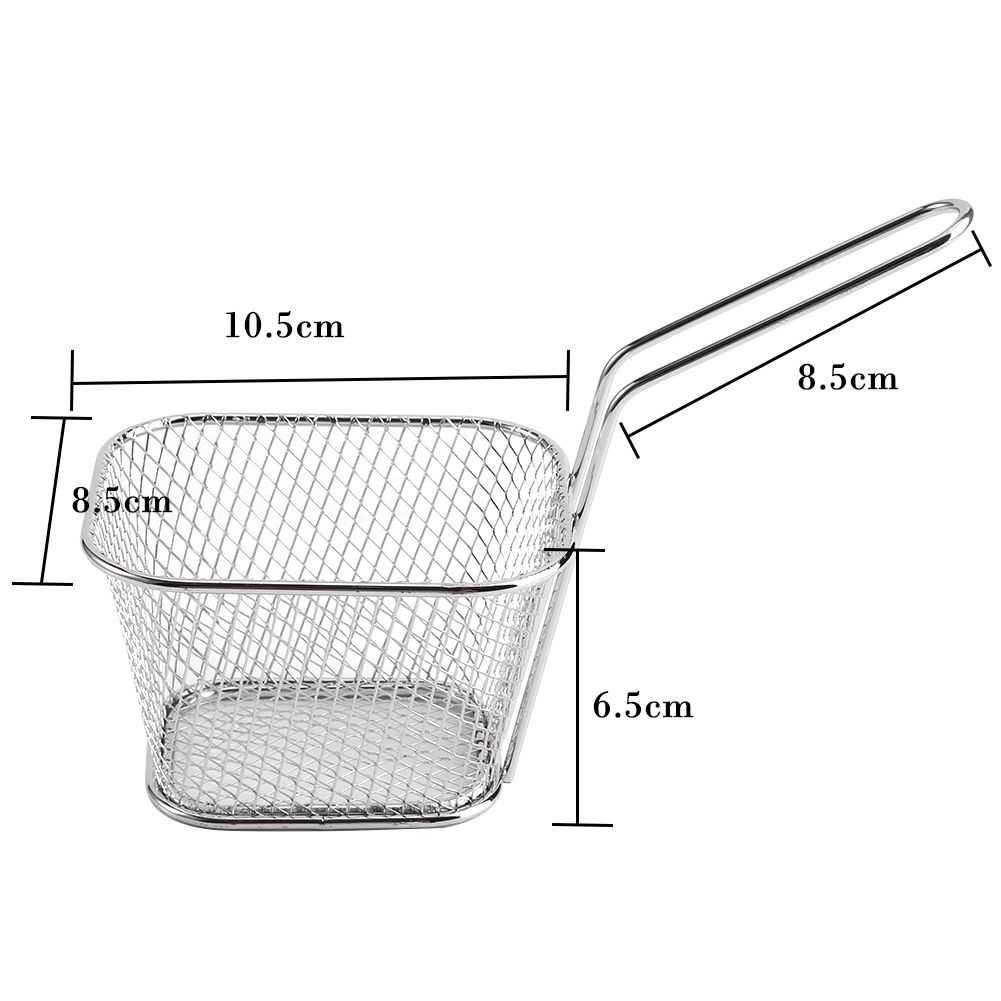 8Pcs Mini Stainless Steel Chips Deep Fry Baskets Food Presentation Strainer view 8