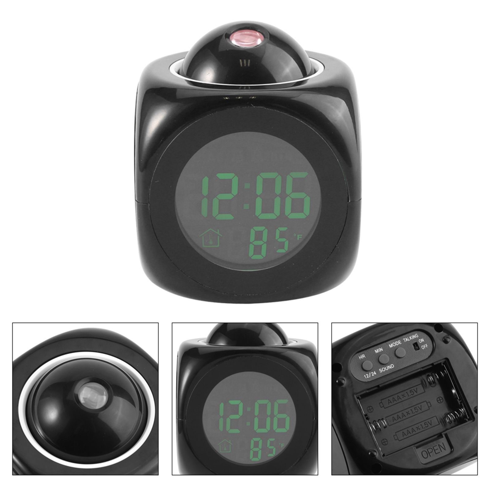 Multi Function Digital LCD Wall Projection Voice Talking Temperature Display view 10