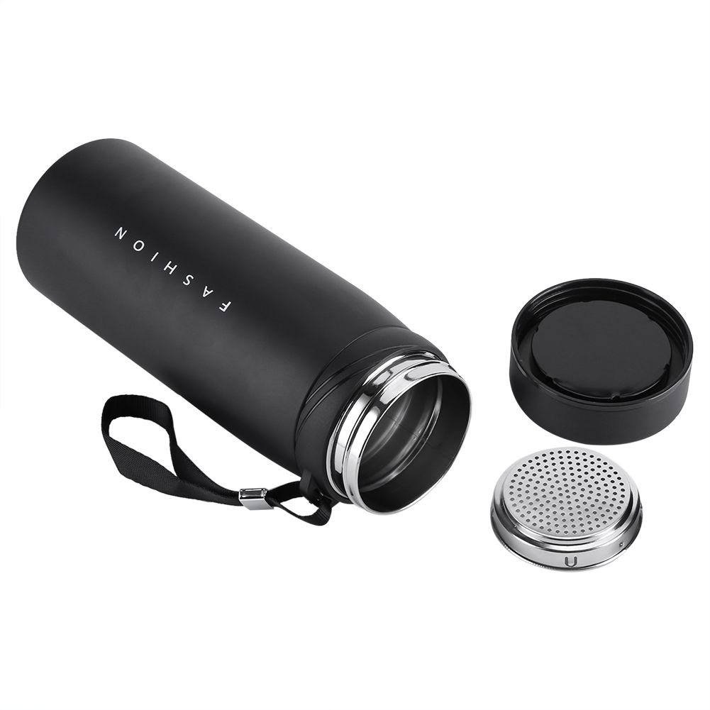 1Pc 900ml Stainless Steel Water Thermal Cup Tea Coffee Travel Drink Bottle (Black) view 4