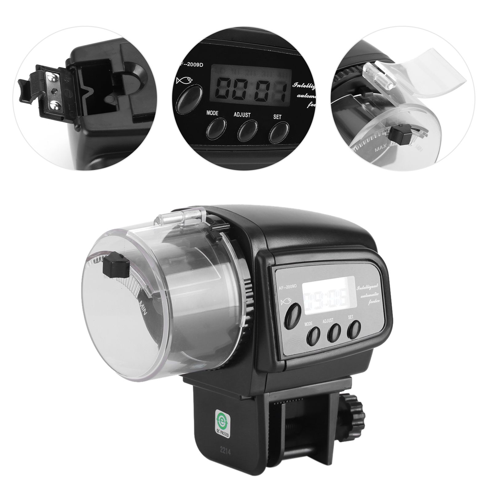 Digital LCD Electronic Fish Feeder Dispenser Timer Automatic Aquarium Tank view 6