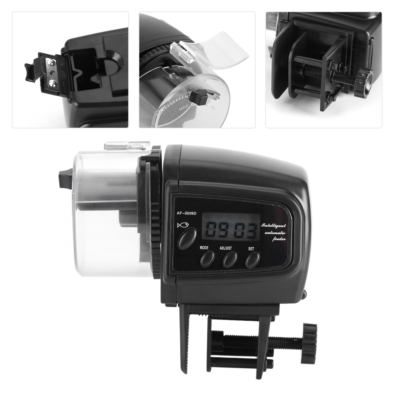 Digital LCD Electronic Fish Feeder Dispenser Timer Automatic Aquarium Tank view 7