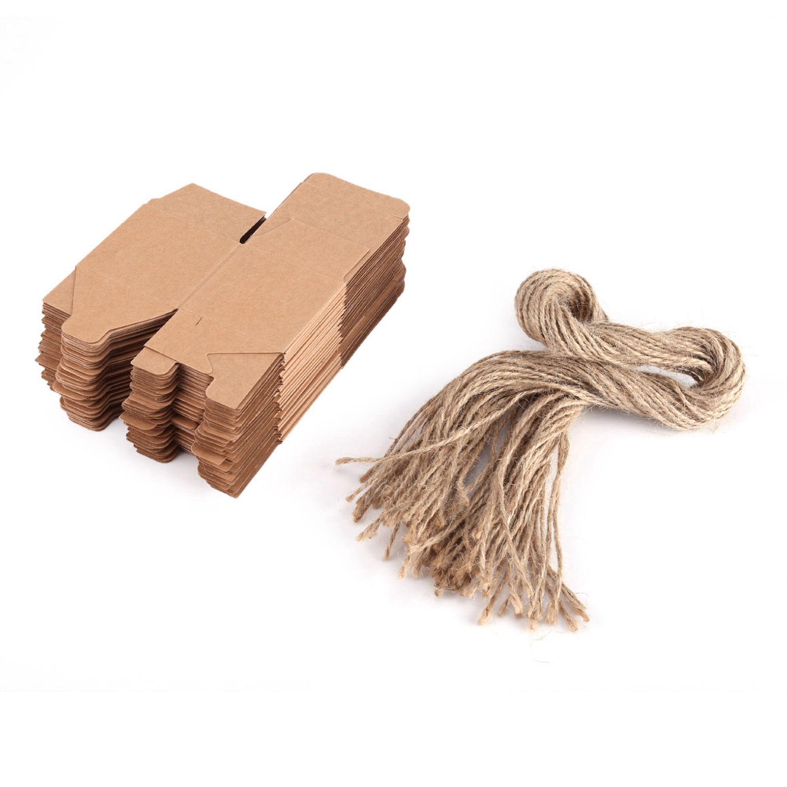 50PCS Brown Kraft Paper Square Wedding Favor Candy Chocolate Gift Party Supply
