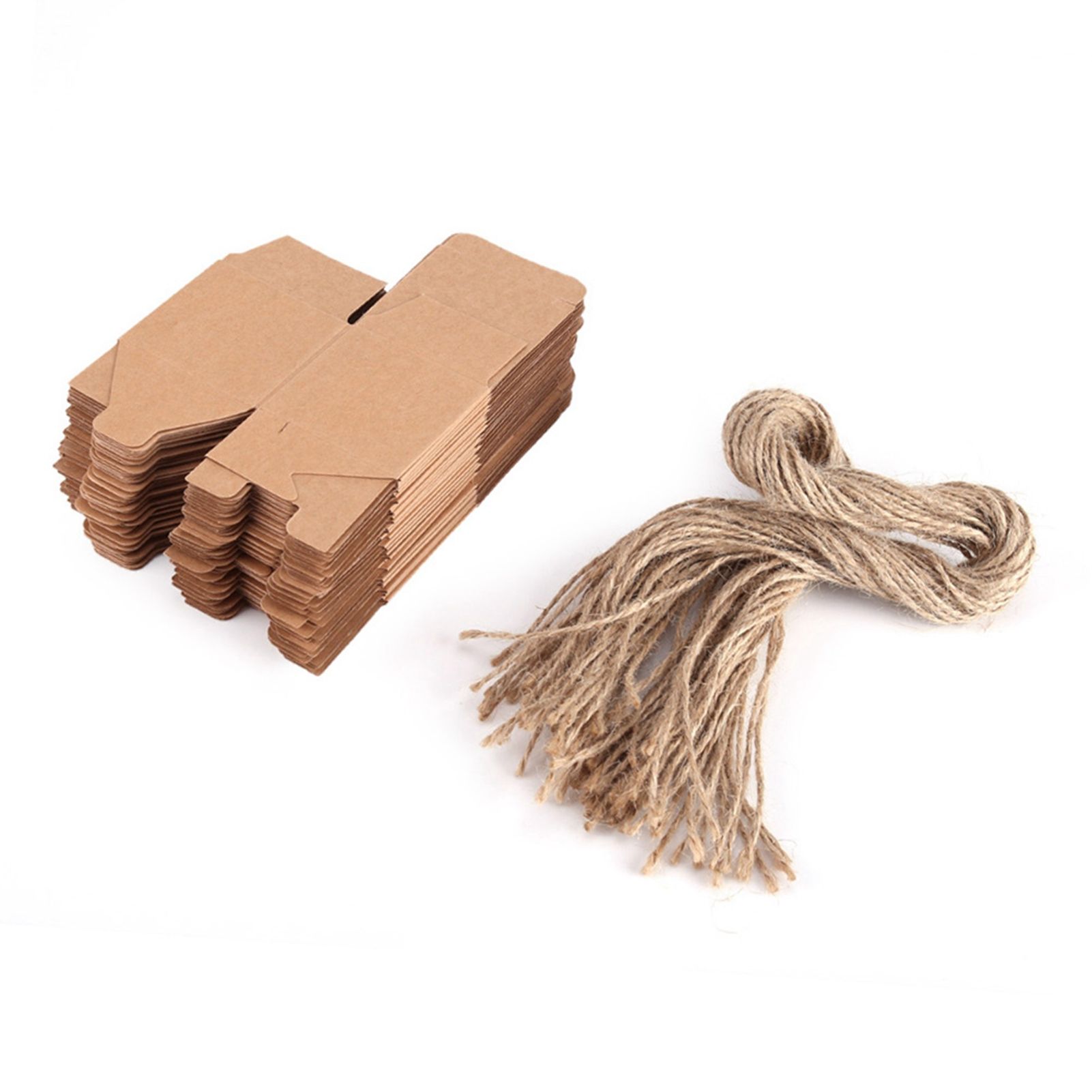 50PCS Brown Kraft Paper Square Wedding Favor Candy Chocolate Gift Party Supply view 7