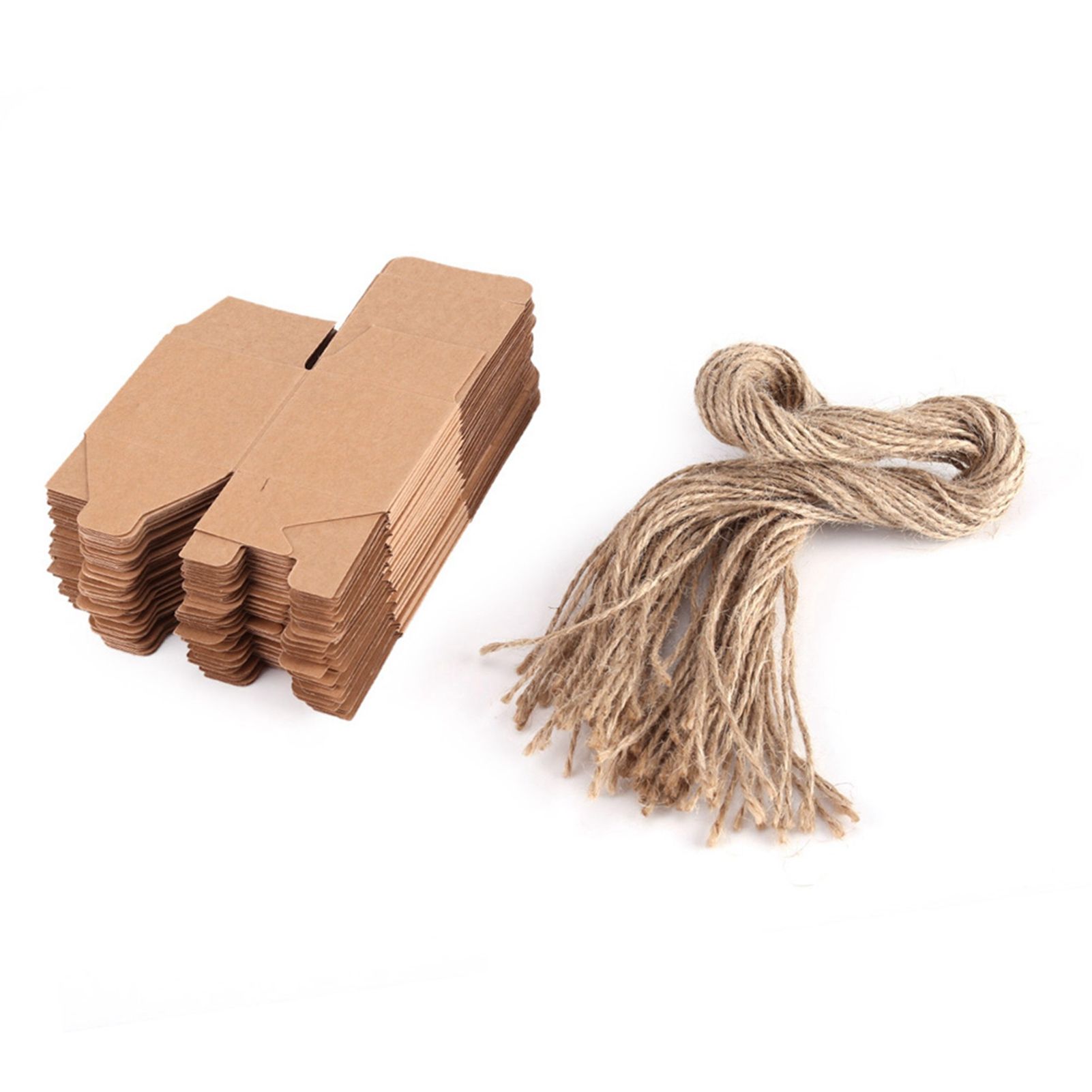 50PCS Brown Kraft Paper Square Wedding Favor Candy Chocolate Gift Party Supply view 8