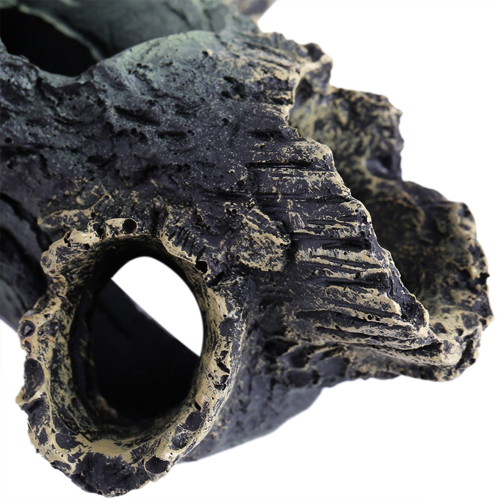 Artificial Resin Aqua Aquarium Dead Wood Fish To avoid Hole Tank Ornament Decor view 9
