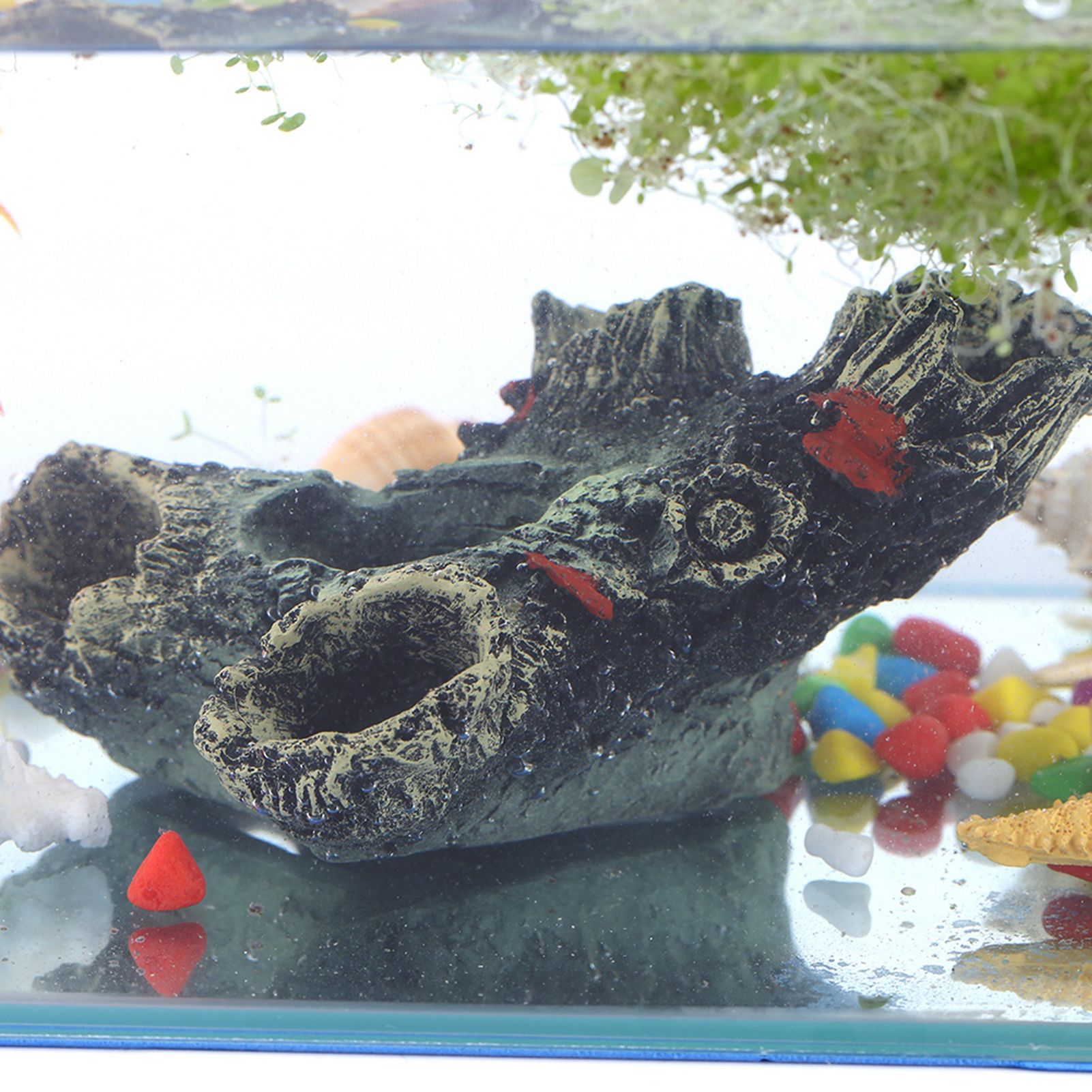 Artificial Resin Aqua Aquarium Dead Wood Fish To avoid Hole Tank Ornament Decor view 10