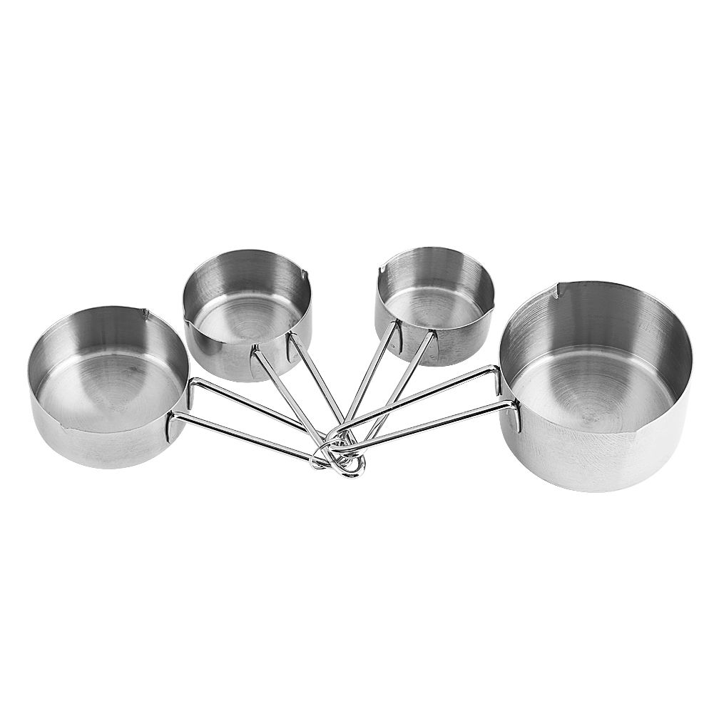 8pcs set Stainless Steel Measuring Cups&Spoons Kit Sugar Coffee Milk Kitchen view 2