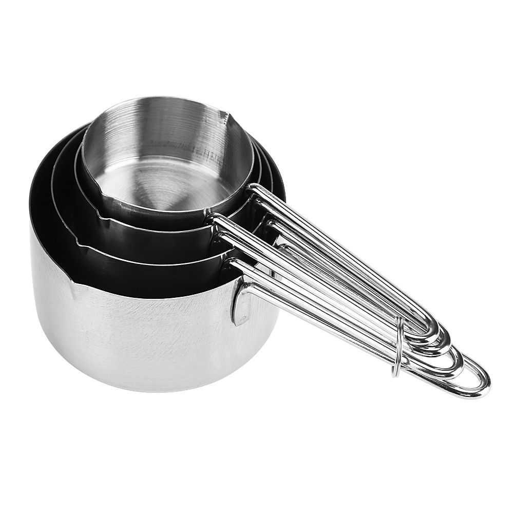 8pcs set Stainless Steel Measuring Cups&Spoons Kit Sugar Coffee Milk Kitchen view 4