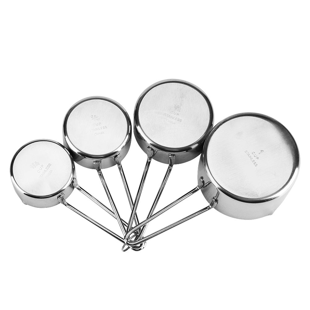 8pcs set Stainless Steel Measuring Cups&Spoons Kit Sugar Coffee Milk Kitchen view 5