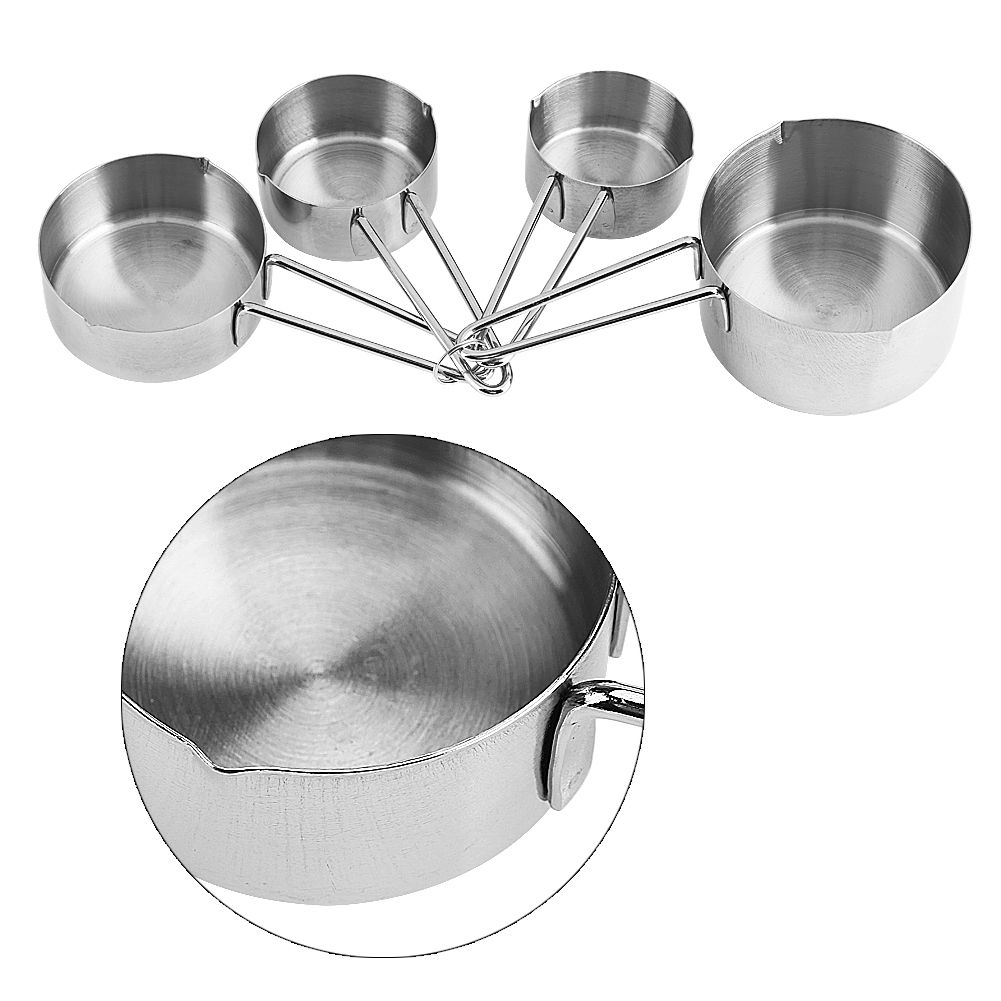 8pcs set Stainless Steel Measuring Cups&Spoons Kit Sugar Coffee Milk Kitchen view 9