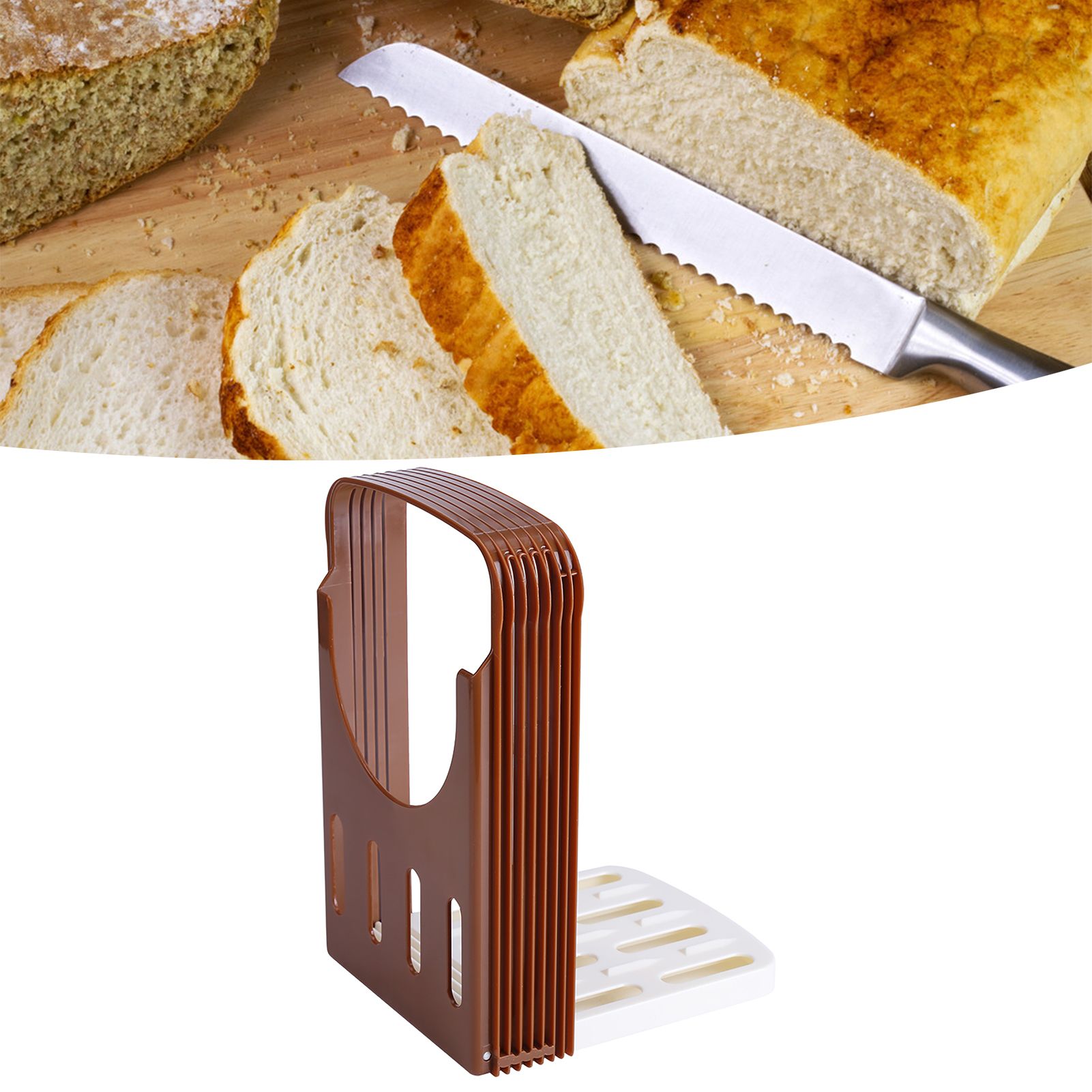 Bread/Toast Cutter Mold Kitchen Sandwich Slicing Guide Foldable Tools with 4 view 11