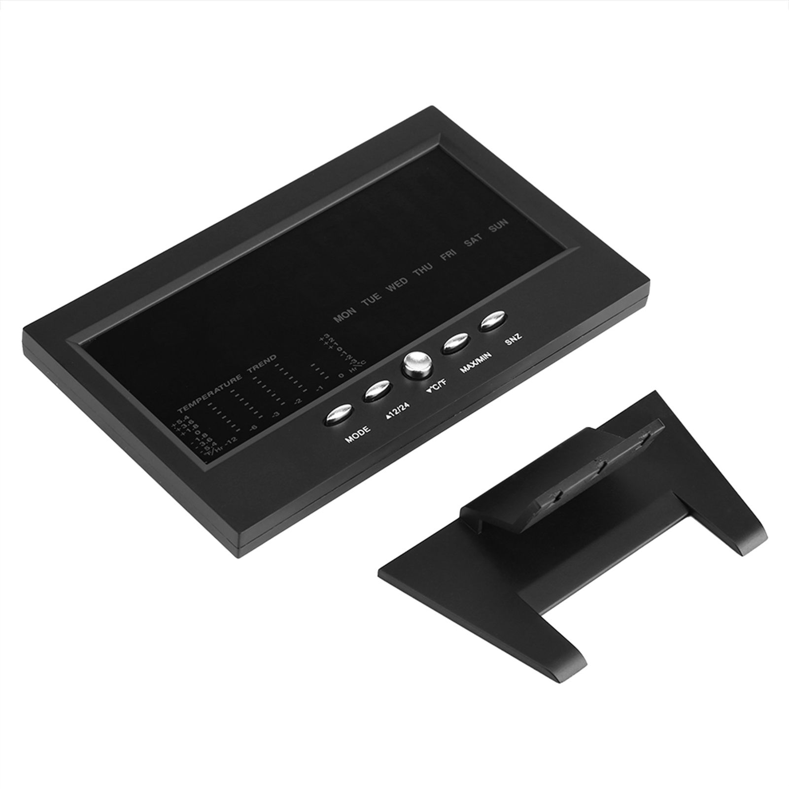 Digital Temperature Humidity Meter Clock Alarm Comfort Level Weather Forecasts view 4