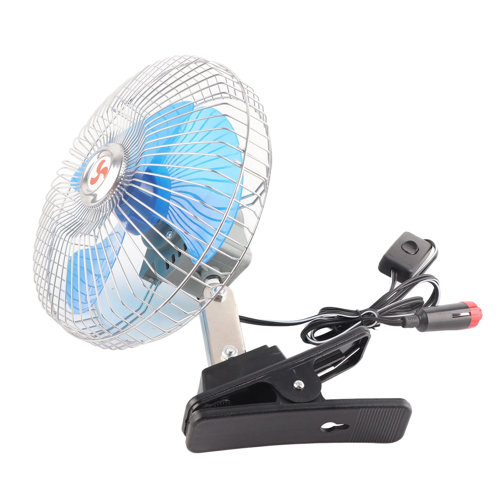 12V 25W Mini Portable Auto Vehicle Clip On Cooling Oscillating Fan for Car