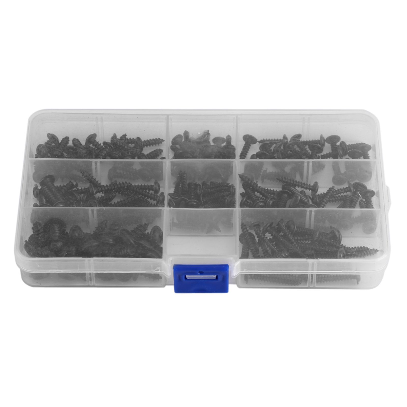 200Pcs Carbon Steel Round Head Self Tapping Screw Tools Accessories Set Screws Kit — image 1