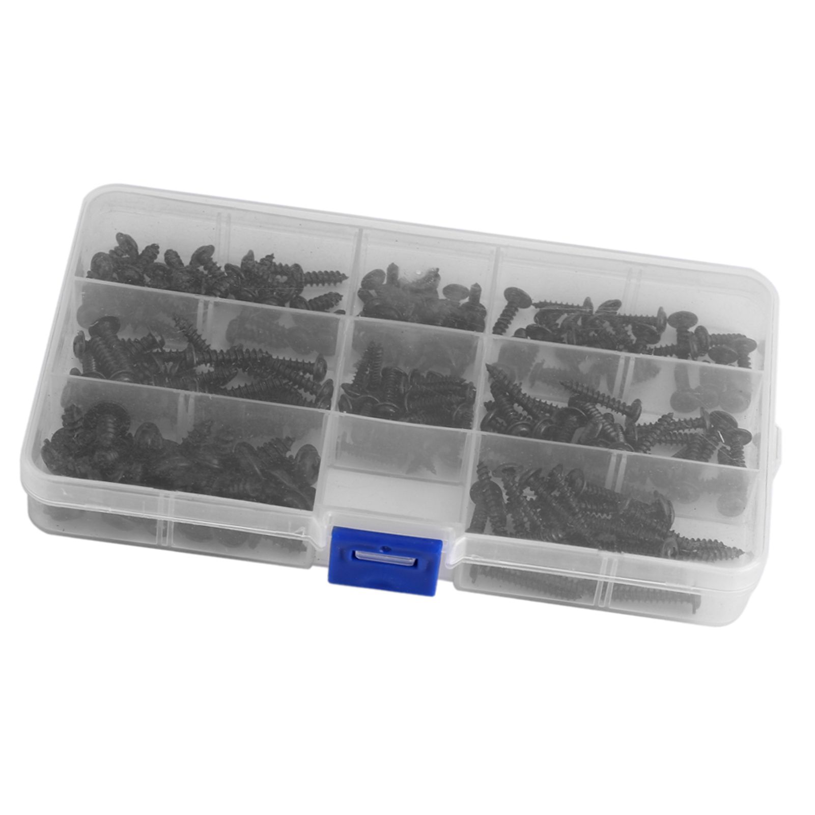 200Pcs Carbon Steel Round Head Self Tapping Screw Tools Accessories Set Screws Kit view 2