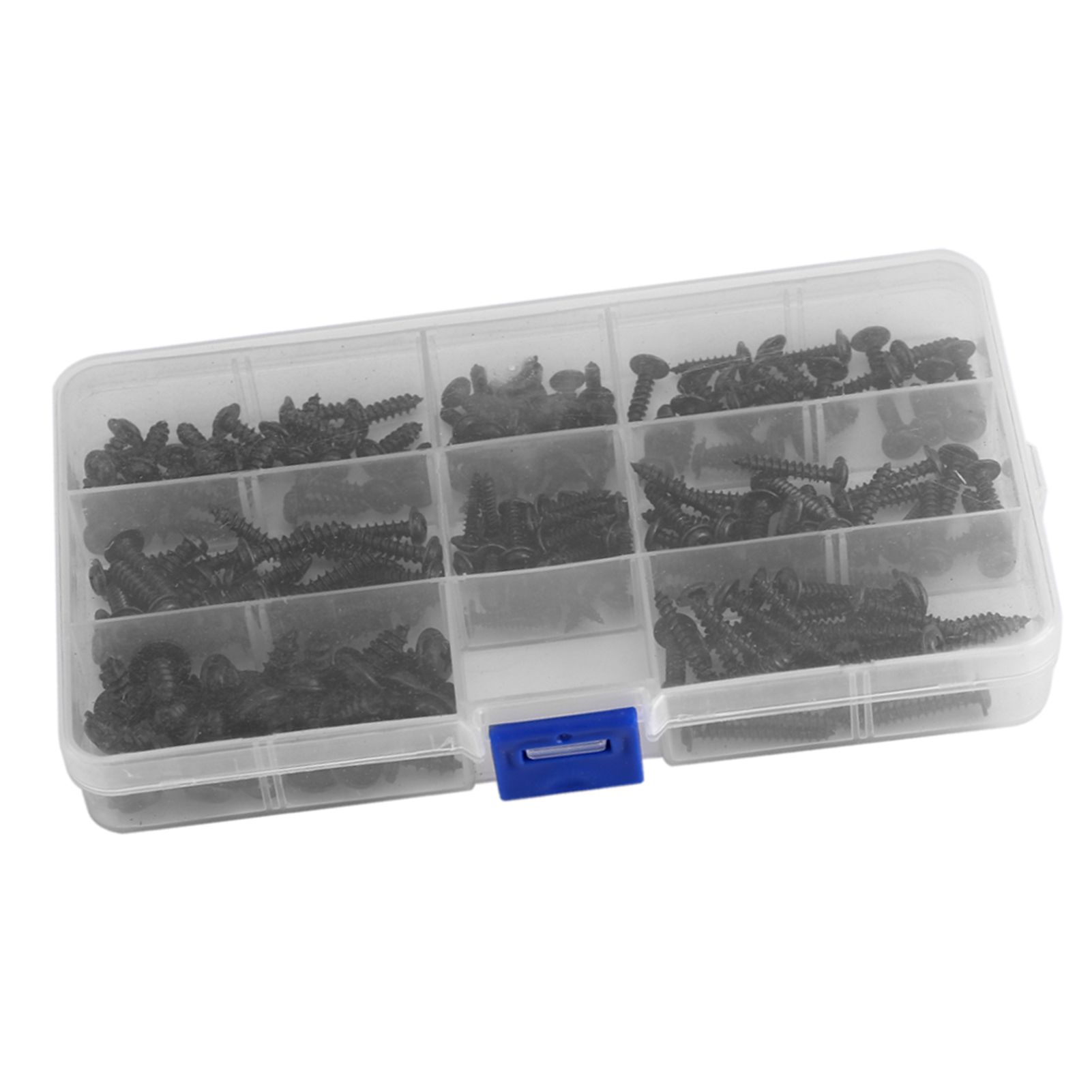 200Pcs Carbon Steel Round Head Self Tapping Screw Tools Accessories Set Screws Kit view 3