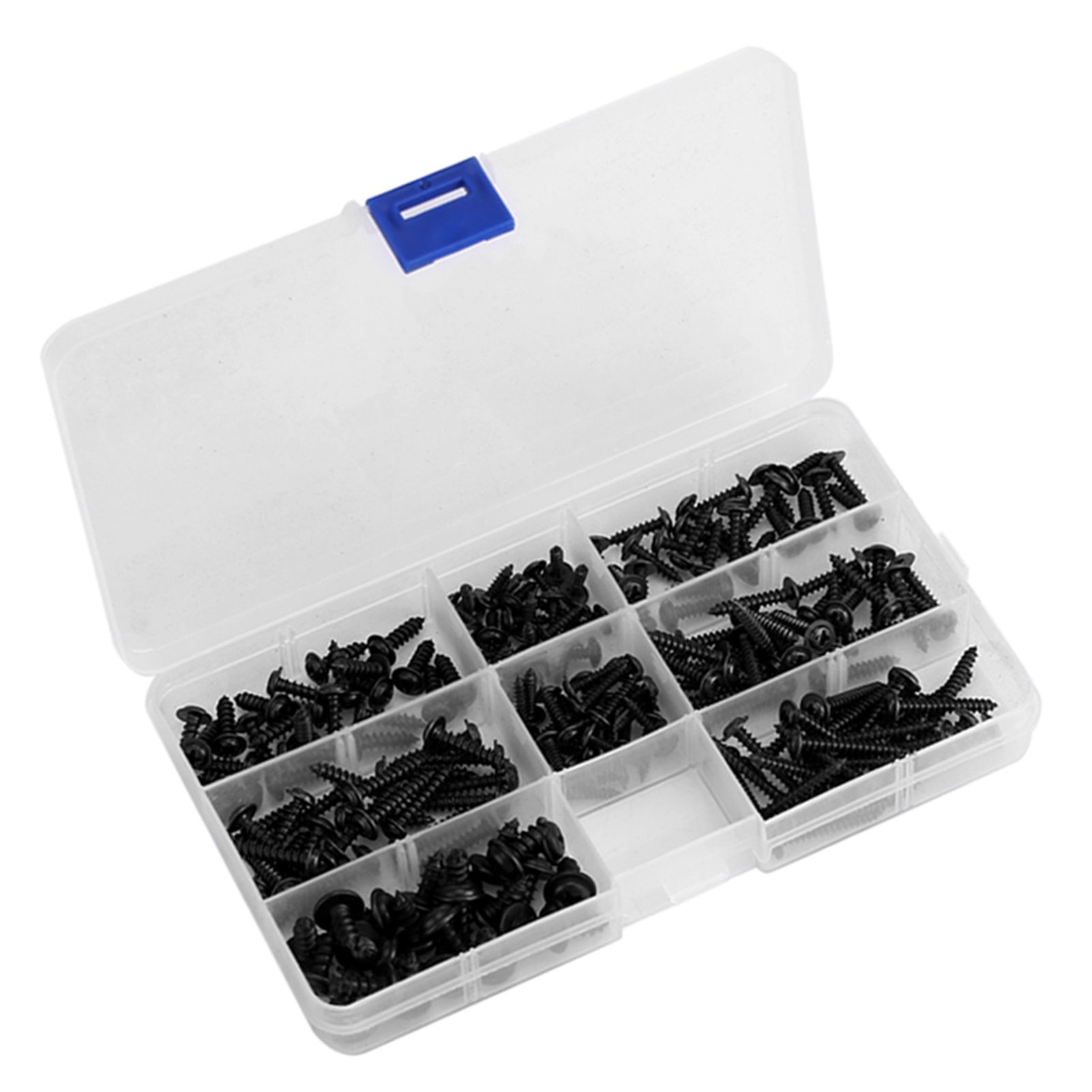 200Pcs Carbon Steel Round Head Self Tapping Screw Tools Accessories Set Screws Kit view 5