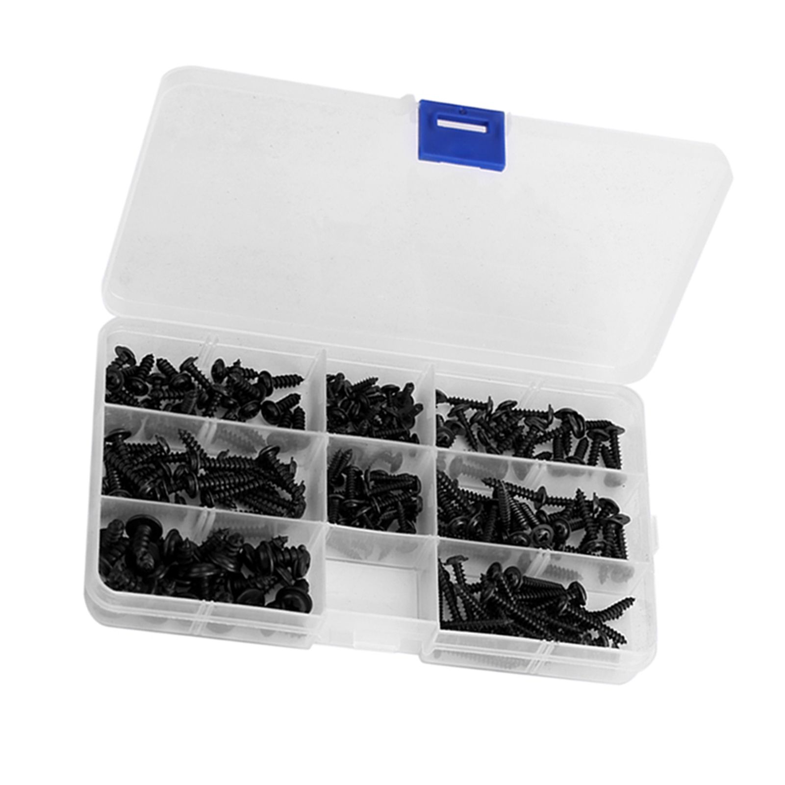 200Pcs Carbon Steel Round Head Self Tapping Screw Tools Accessories Set Screws Kit view 6