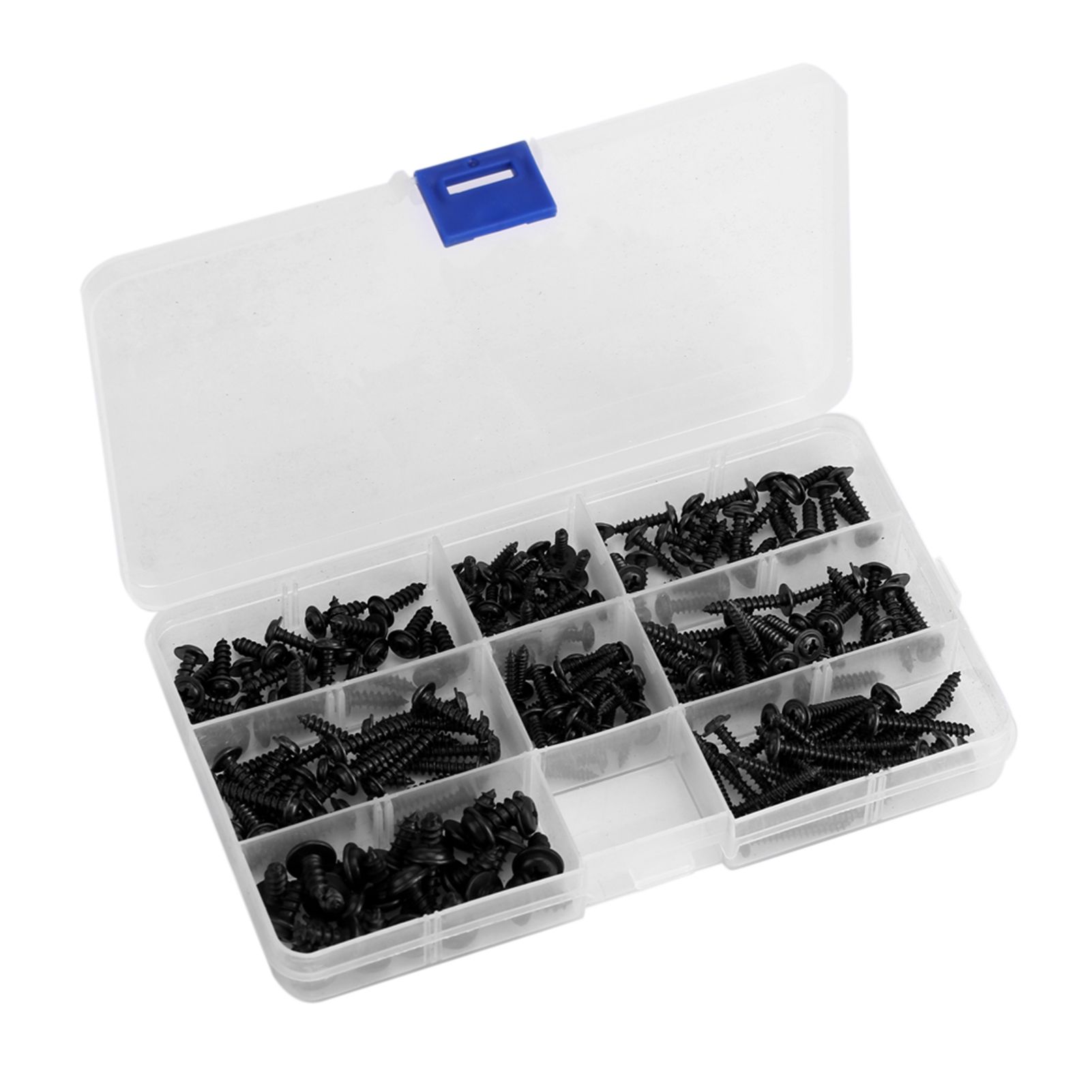 200Pcs Carbon Steel Round Head Self Tapping Screw Tools Accessories Set Screws Kit view 7