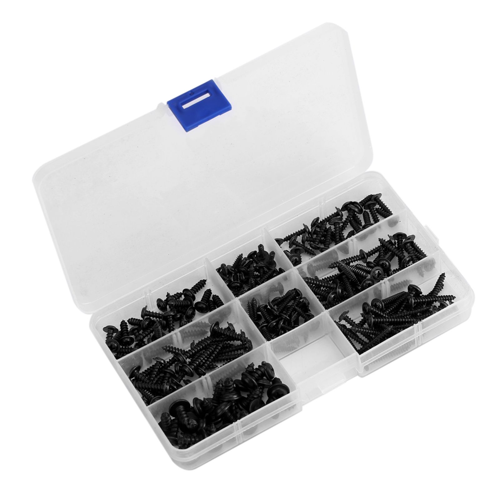 200Pcs Carbon Steel Round Head Self Tapping Screw Tools Accessories Set Screws Kit view 8