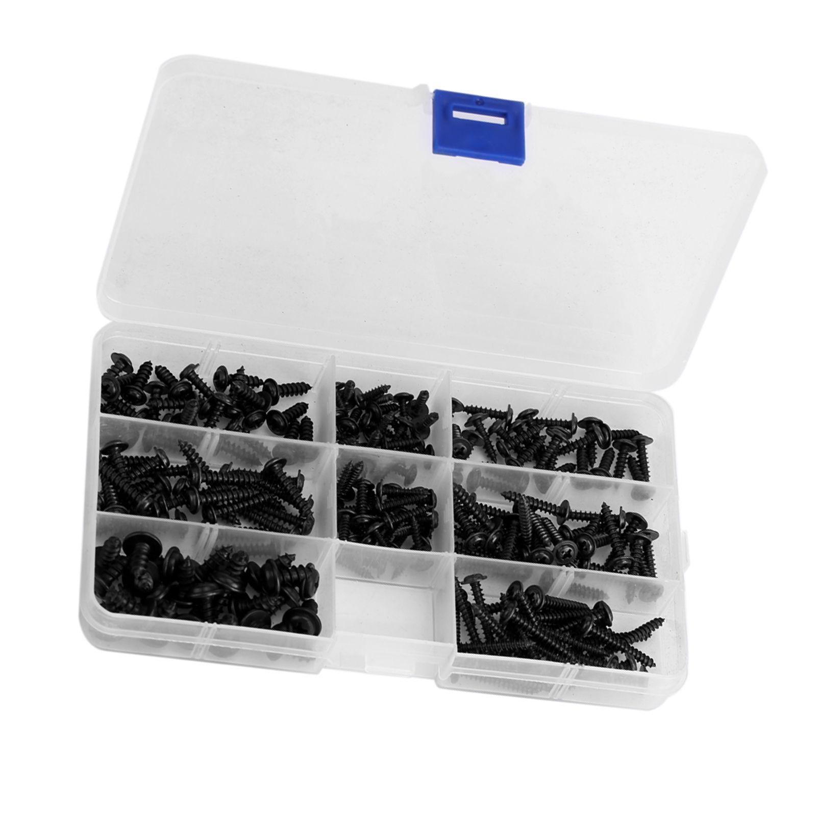 200Pcs Carbon Steel Round Head Self Tapping Screw Tools Accessories Set Screws Kit view 9