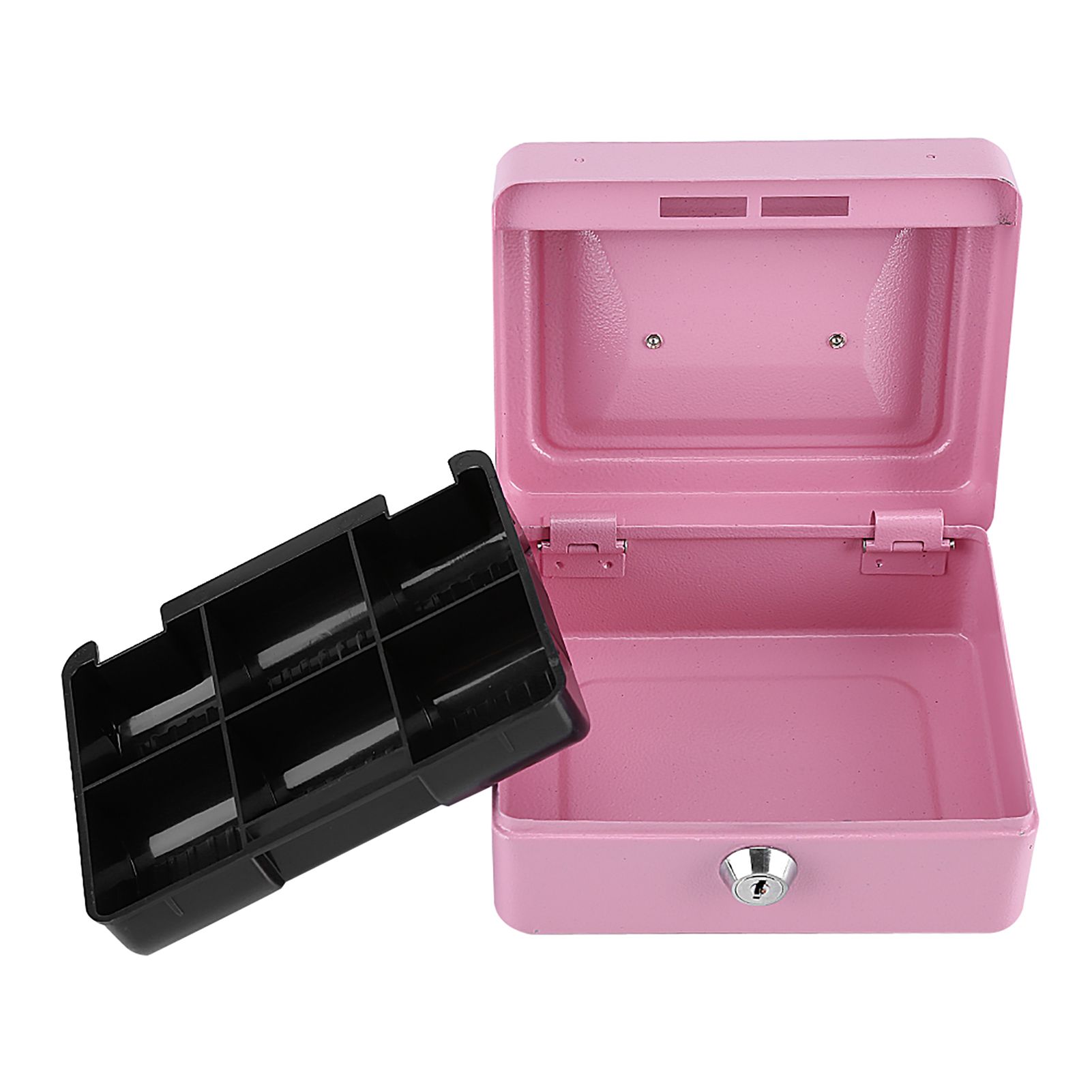 1Pc Mini Portable Steel Petty Lockable Cash Money Coin Safe Security Box view 3