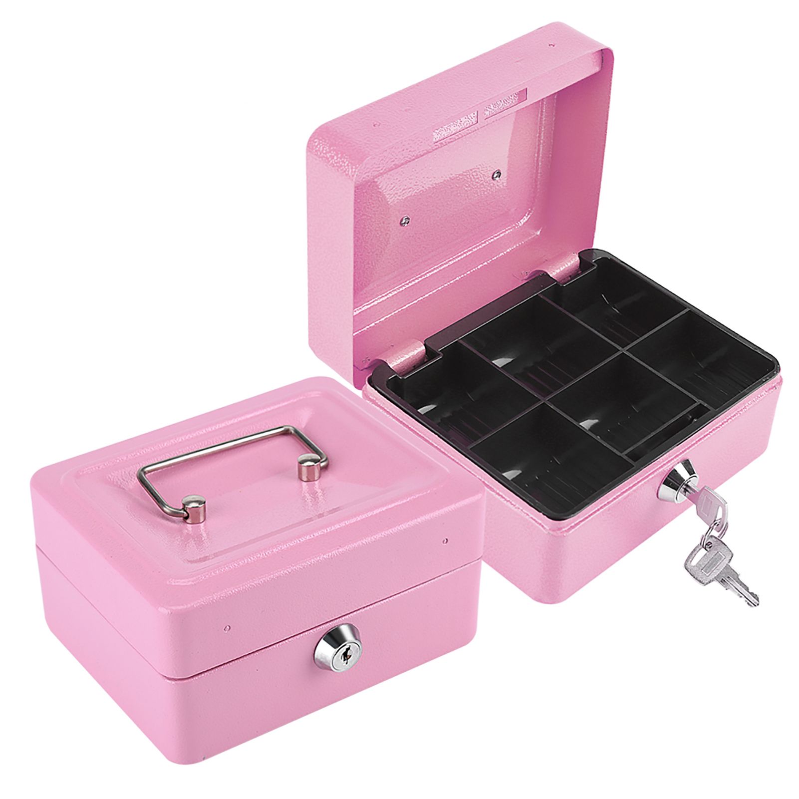 1Pc Mini Portable Steel Petty Lockable Cash Money Coin Safe Security Box view 8