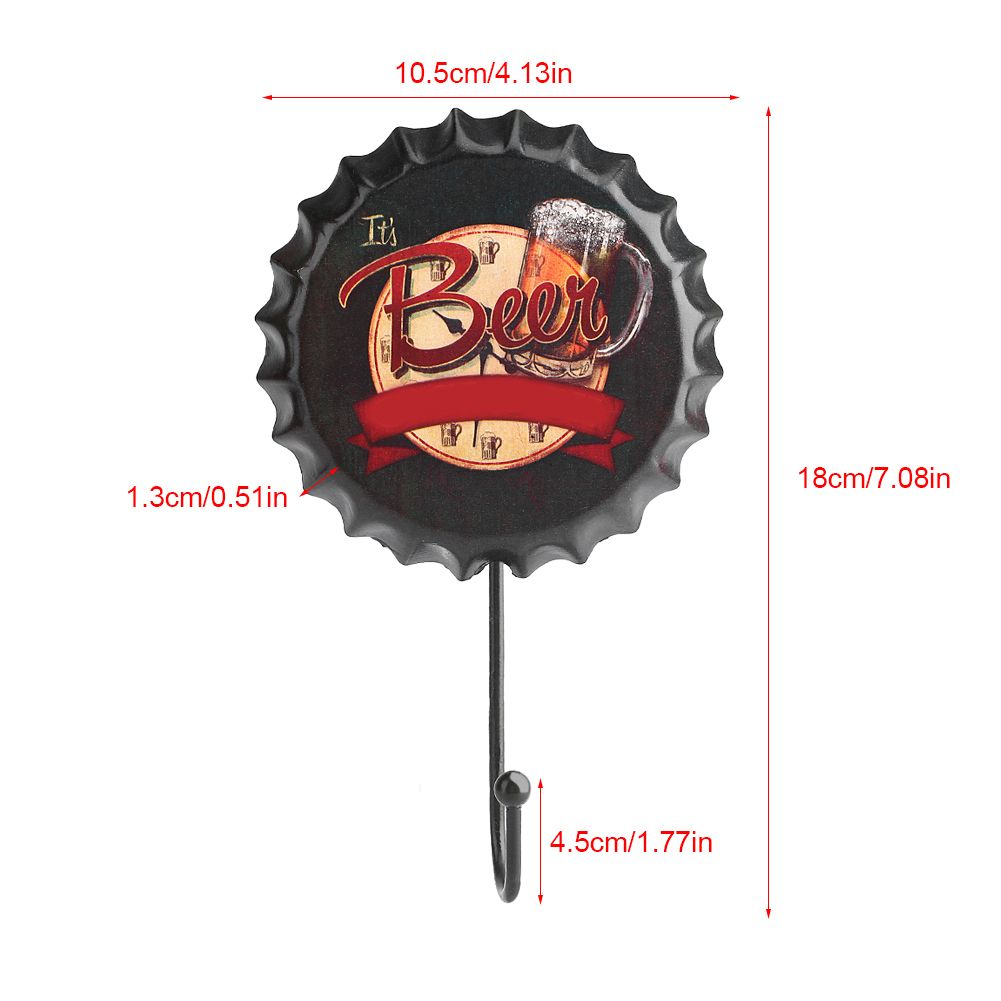 Retro Metal Bottle Cap Hook Tin Poster Wall Sign Pub Club Bar Coffee view 8