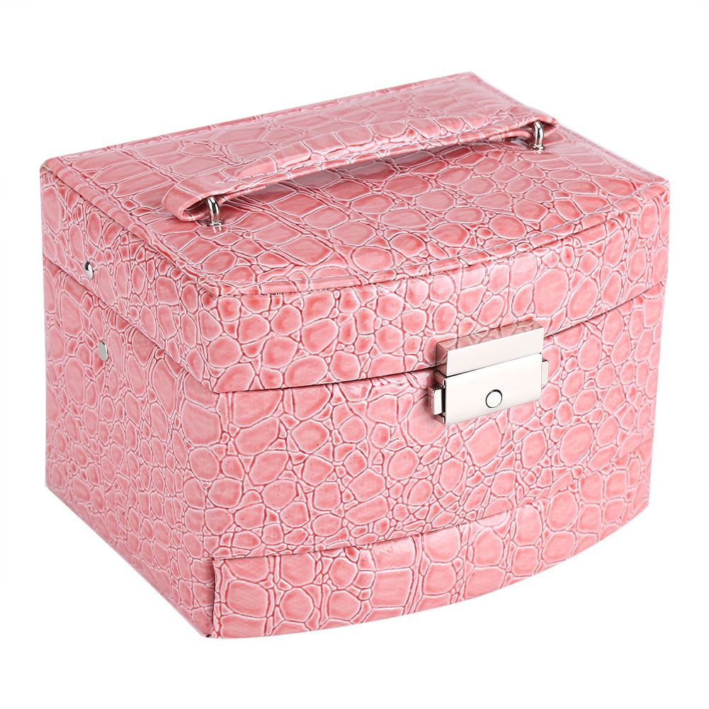 3 Layers Jewelry Necklace Ring Storage Box Case Lady Gift Home Supplies
