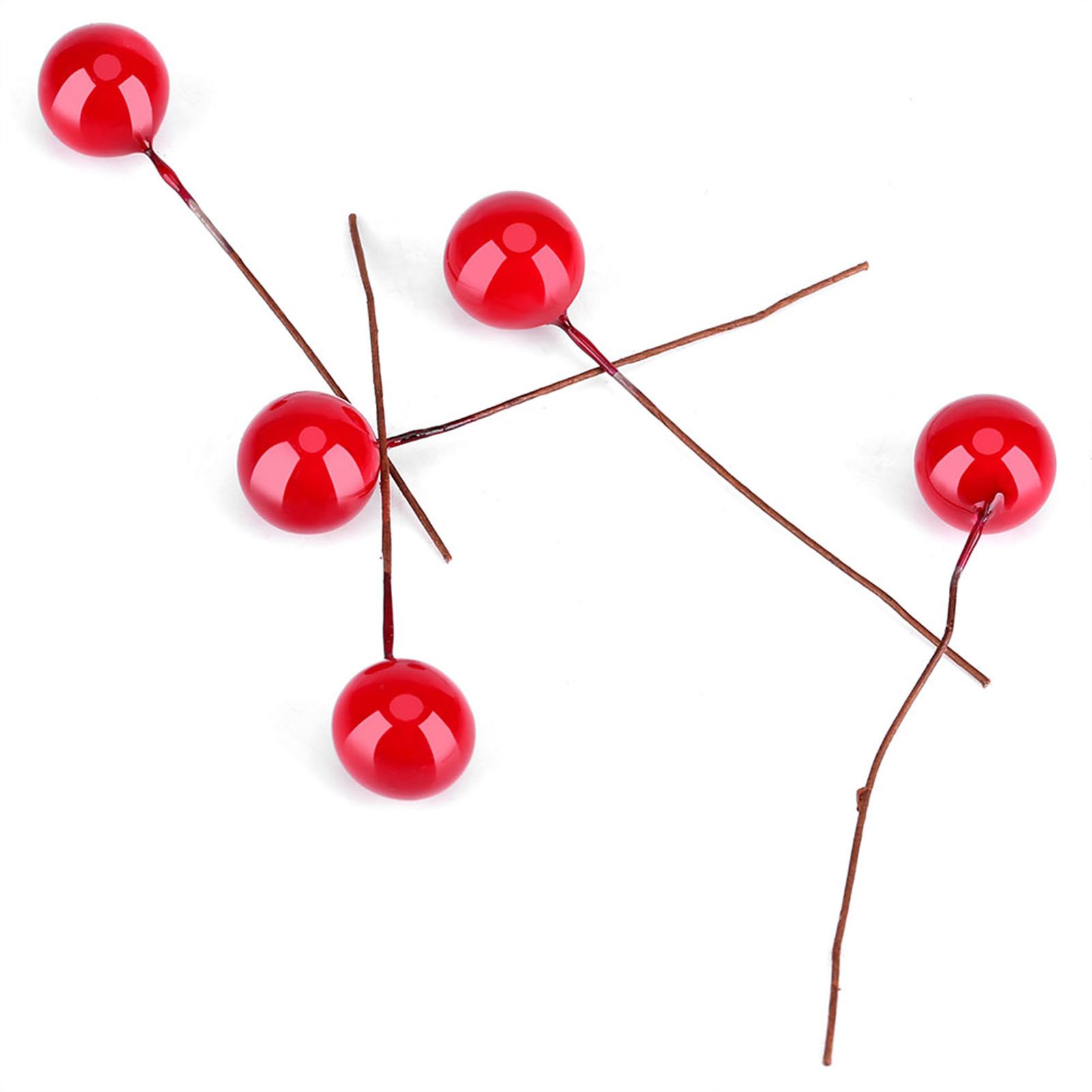100pcs Artificial Red Holly Berry Christmas Home Decoration Hanging Ornaments view 14