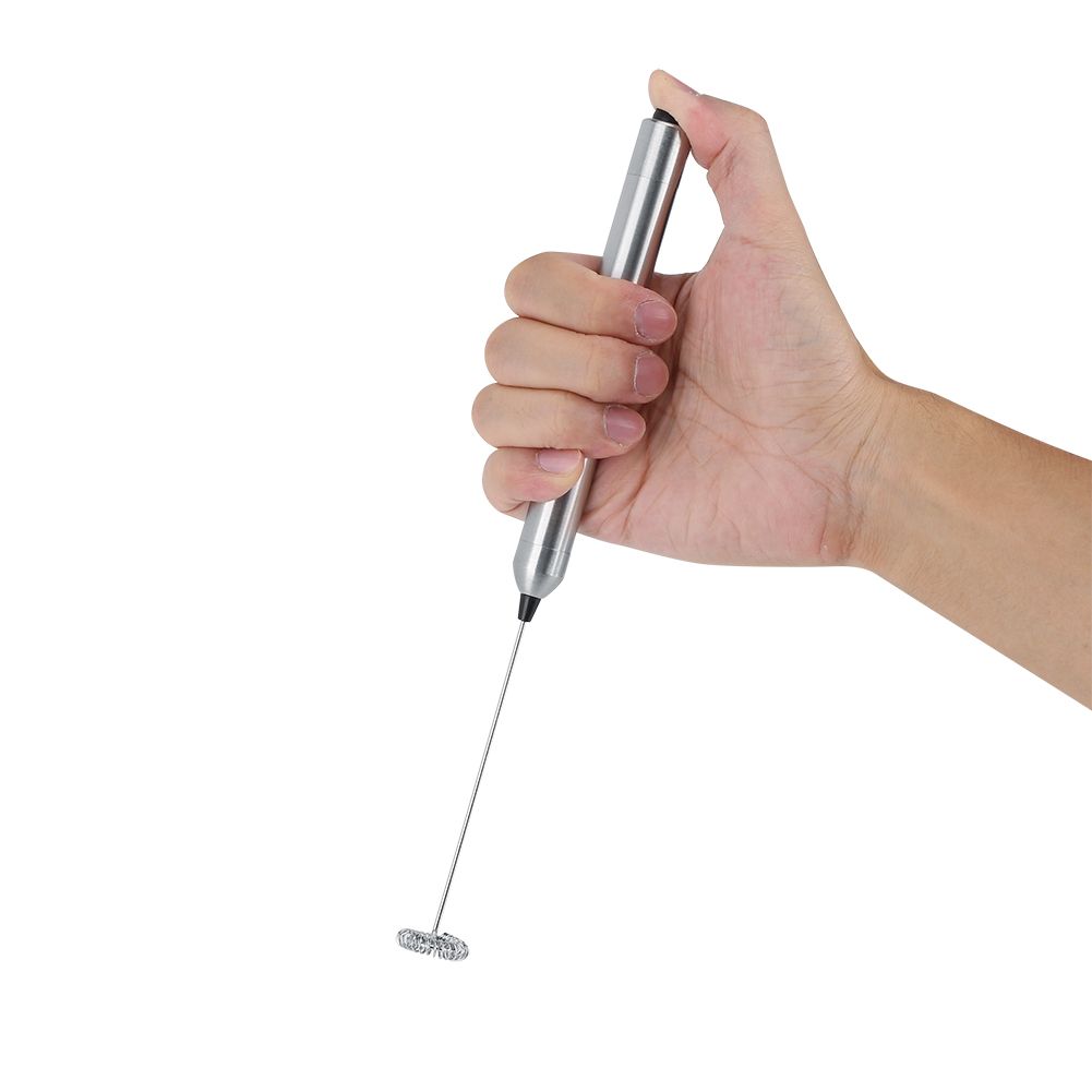 Kitchen Stainless Steel Handheld Battery Operated Electric Coffee Milk Frother view 9