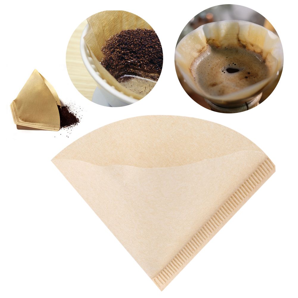 40Pcs Unbleached Natural Cone Shape Drip Coffee Cup Filter Papers #V02 view 9