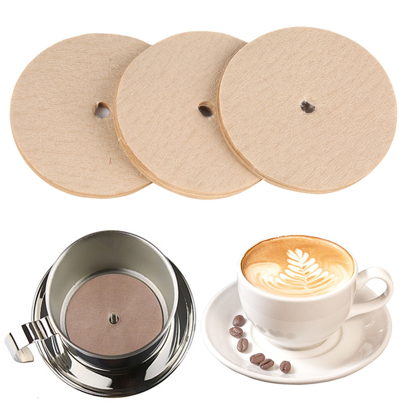 100PCS Vietnam Pot of Coffee Filter Paper Coffee Maker Filter view 2