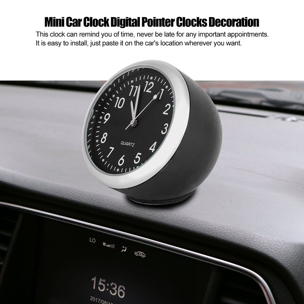 Mini Car Quartz Clock Digital Pointer Clocks Decoration with Night Light view 11