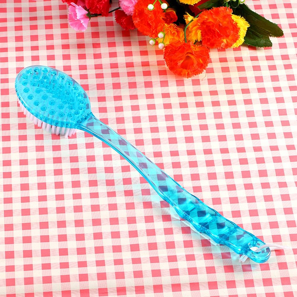 Body Washing Bath Shower Back Skin Clean Brush Scrubber Massager W/ Long Handle view 4