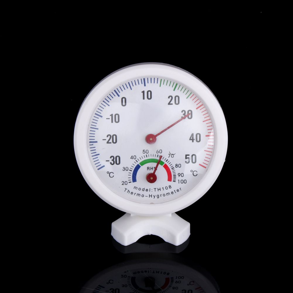 TH108 Indoor Analog Temperature Humidity Meter Thermometer Hygrometer -30~50°C H view 3
