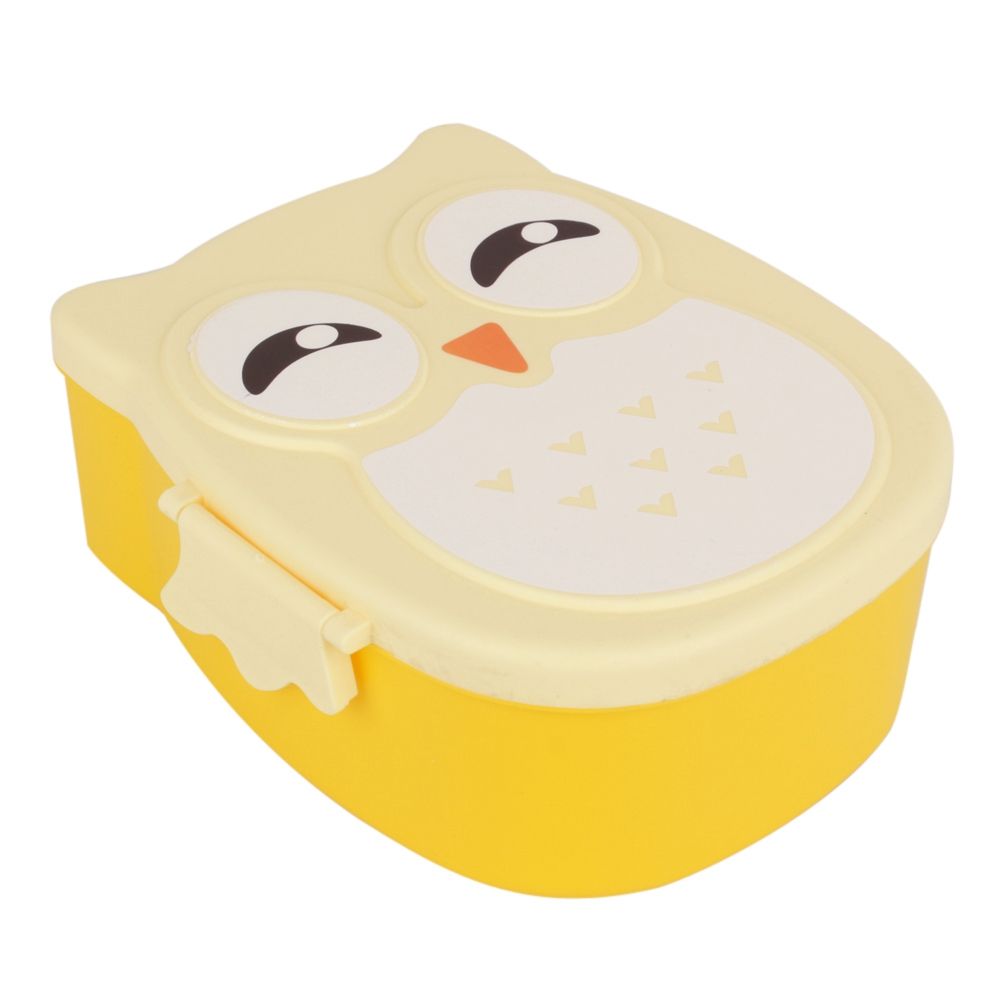 Plastic Portable Cartoon Owl Lunch Box Food Safe Microwave Storage Container view 2