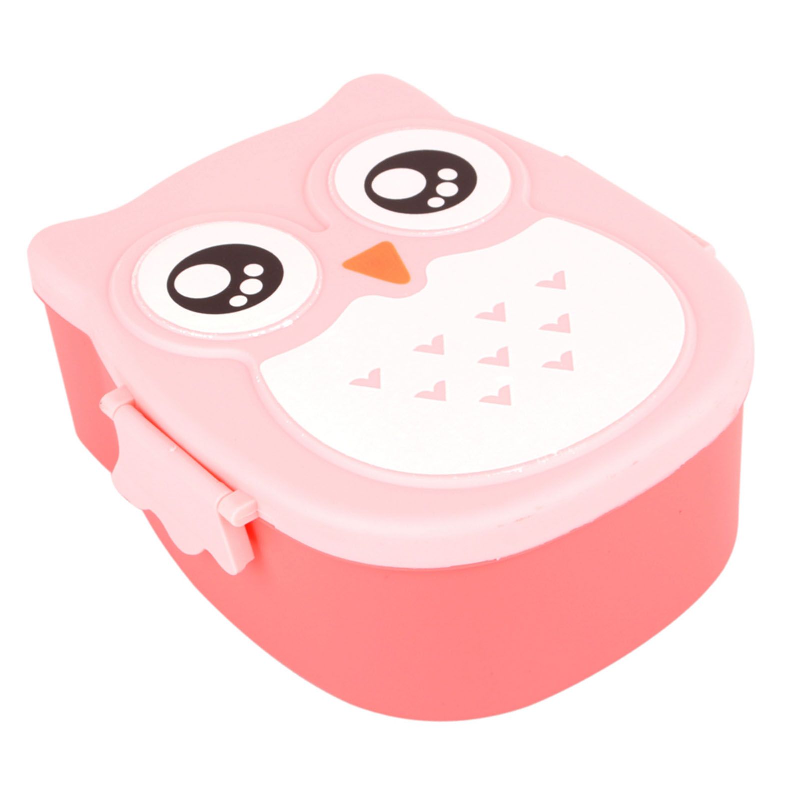 Plastic Portable Cartoon Owl Lunch Box Food Safe Microwave Storage Container view 3