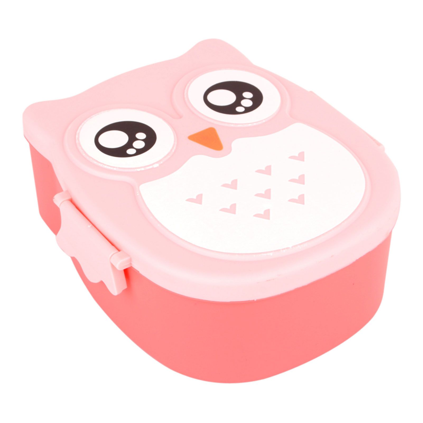 Plastic Portable Cartoon Owl Lunch Box Food Safe Microwave Storage Container view 4