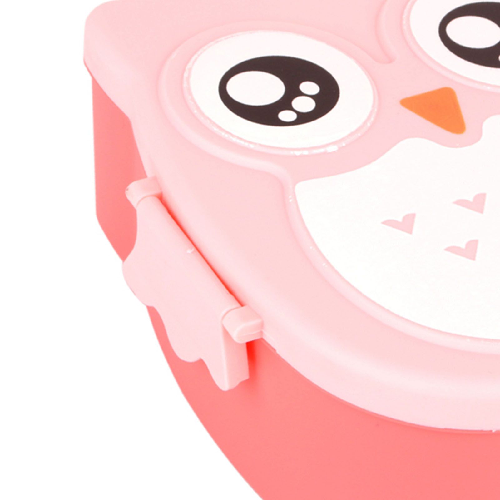 Plastic Portable Cartoon Owl Lunch Box Food Safe Microwave Storage Container view 10