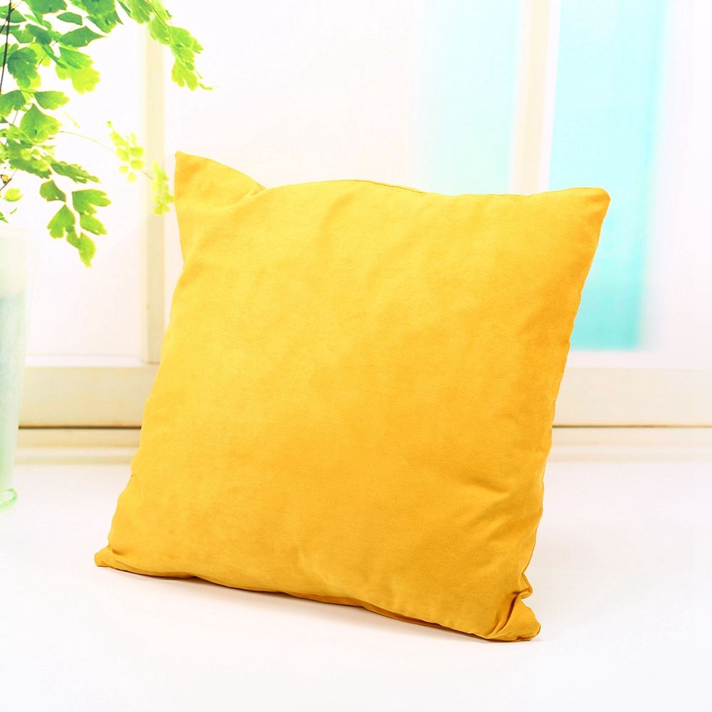 Solid Color Cotton Canvas Cushion Cover Home Decor Throw Pillow Case Lounge view 3