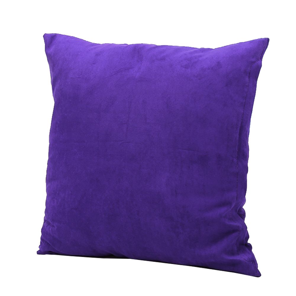 Vintage Linen Cotton Throw Square Pillow Waist Cushion Case Sofa Bed Home (Violet) view 2