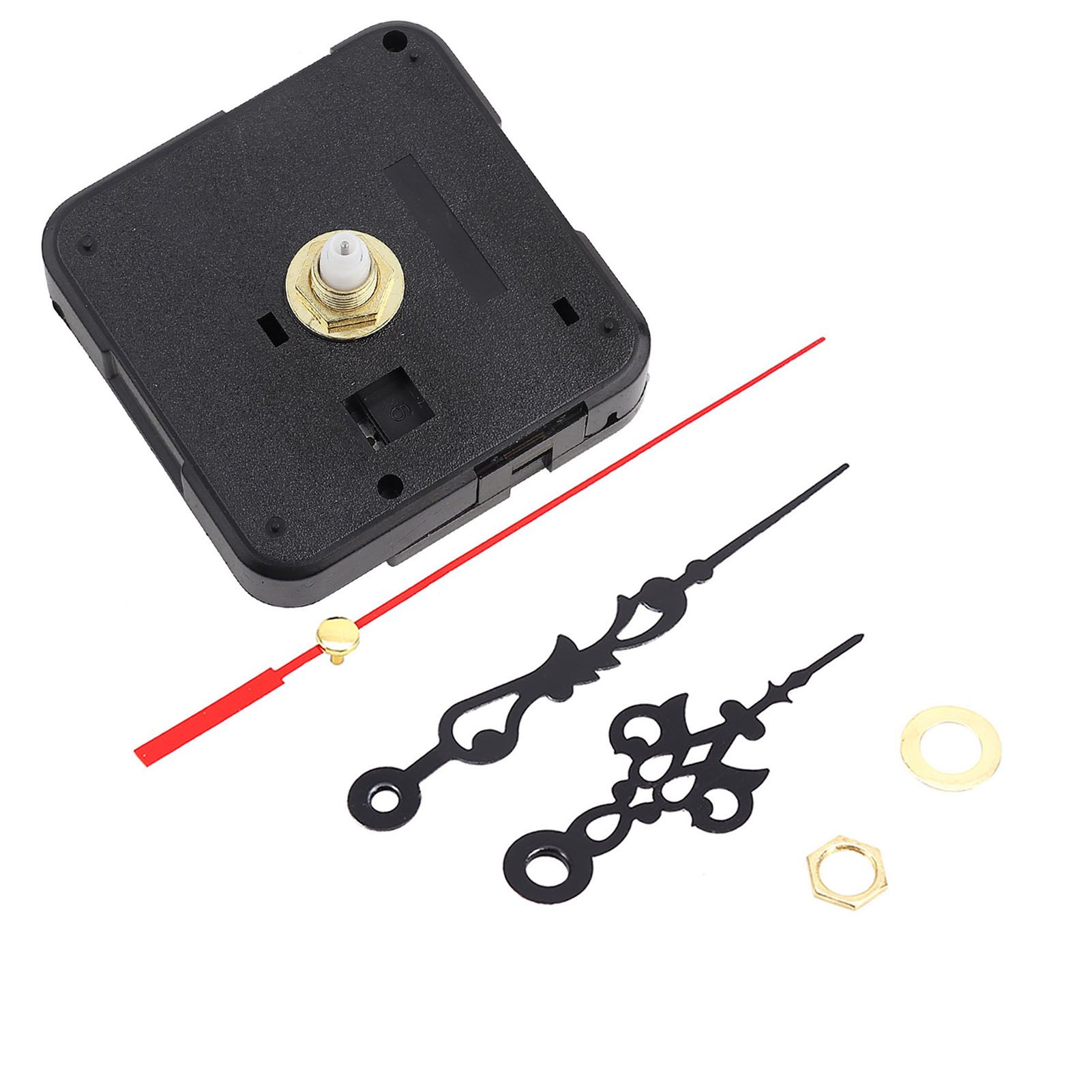 Black DIY Mechanism Quartz Clock Movement Parts Replacement Repair Tools Set Kit view 3