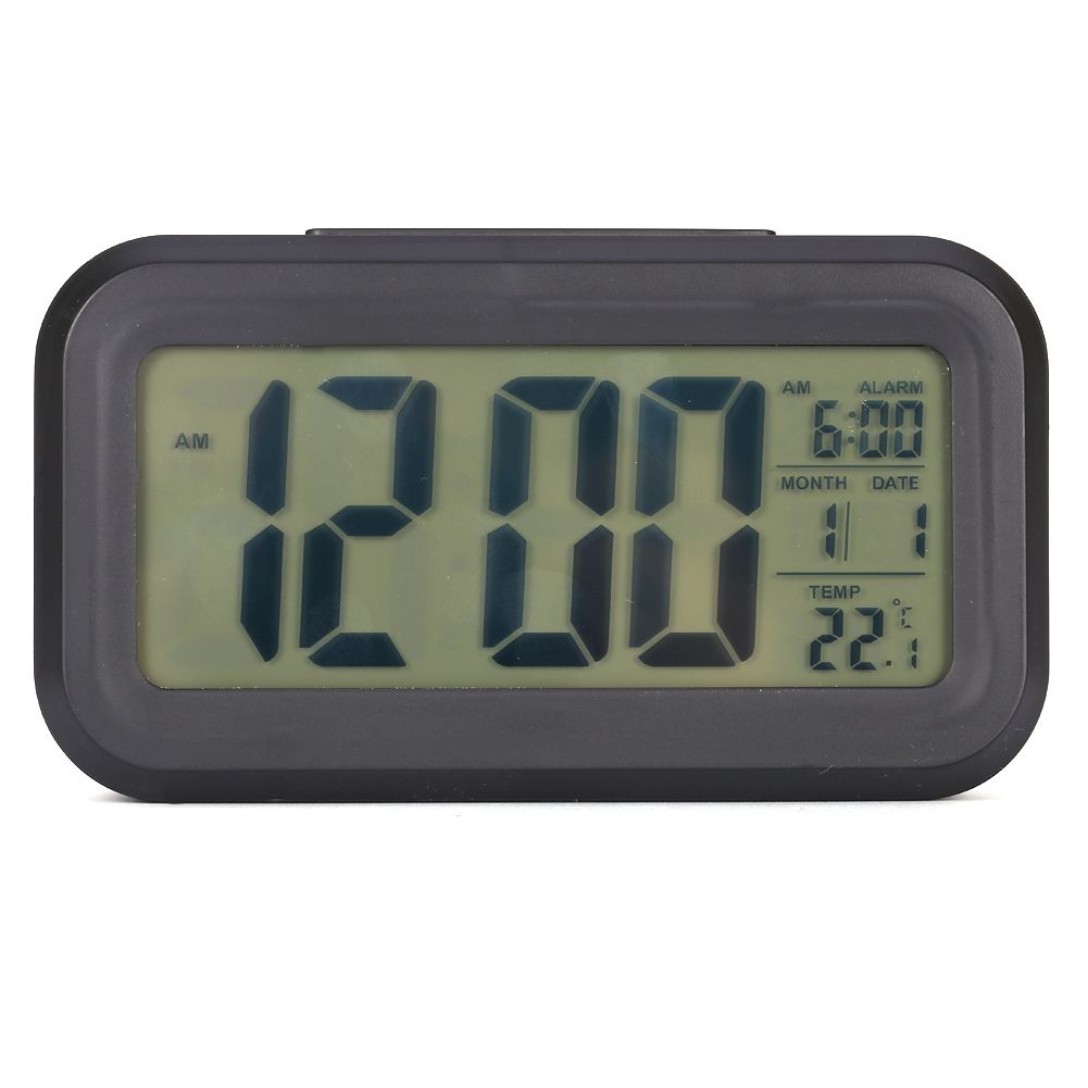 LED Backlight Digital Snooze Desk Alarm Clock Temperature Calendar Display Local view 2