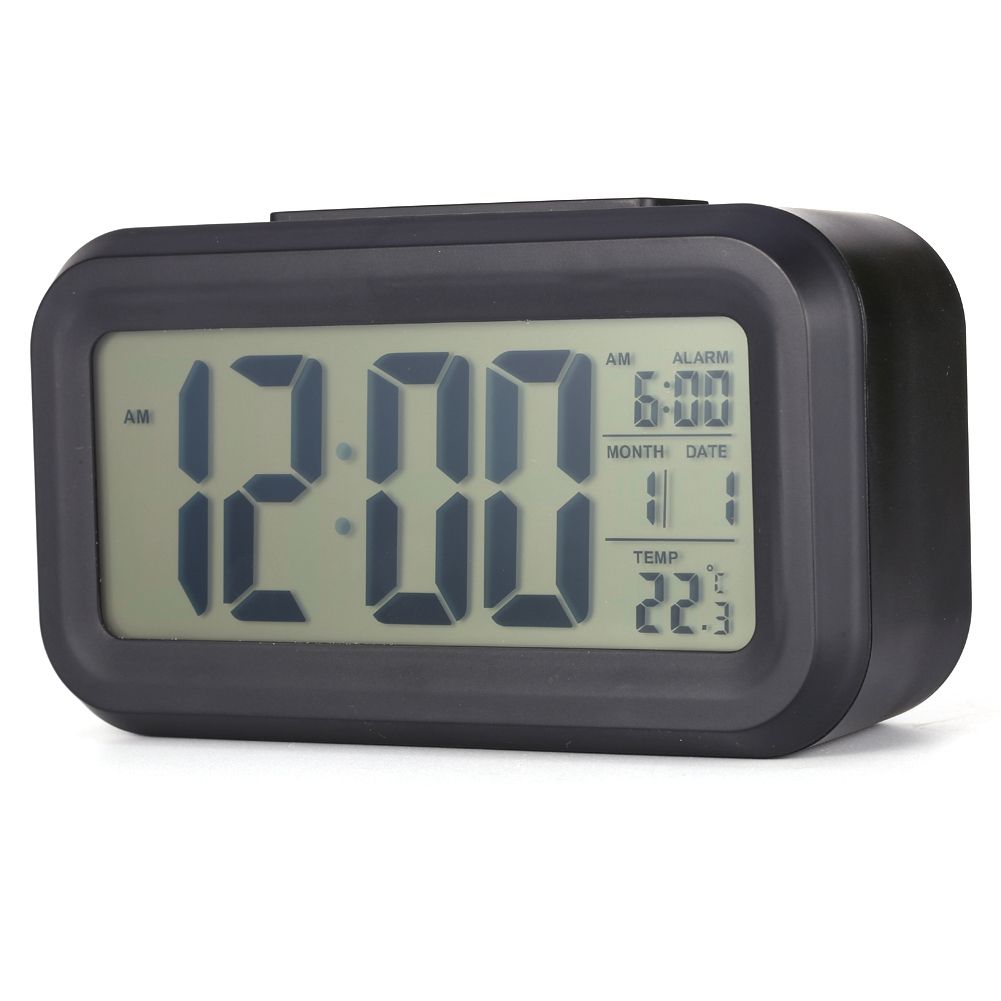 LED Backlight Digital Snooze Desk Alarm Clock Temperature Calendar Display Local view 3
